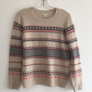 Women’s J Crew Cream Danish Crew Neck Sweater